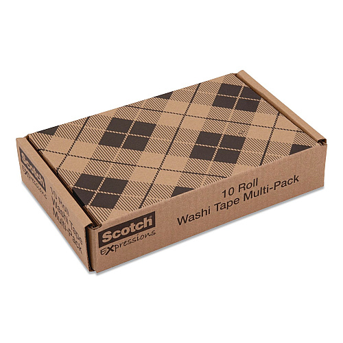 Scotch Expressions Washi Tape, 0.59" x 32.75 ft, Assorted Colors, 10 Rolls/Pack (C31710SIOC)