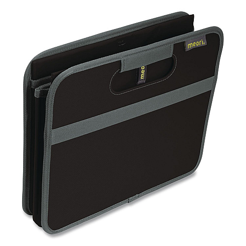 meori Classic Foldable Storage Box, Large, 2 Sections, 12.6 x 19.69 x 10.83, Lava Black (A100001)