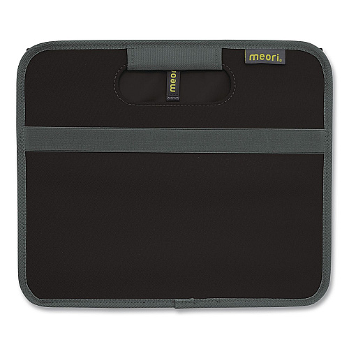 meori Classic Foldable Storage Box, Large, 2 Sections, 12.6 x 19.69 x 10.83, Lava Black (A100001)