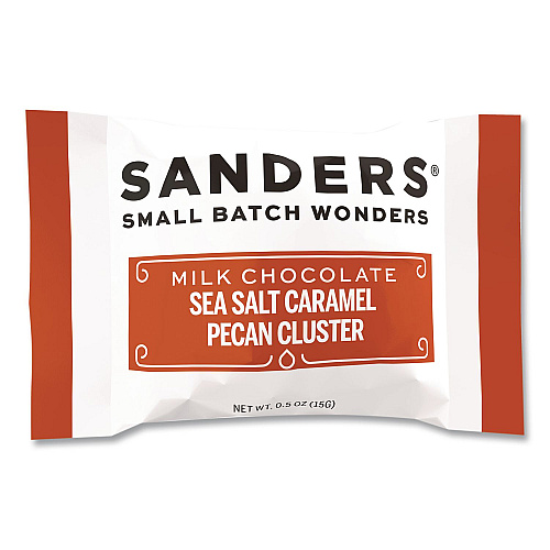Sanders Small Batch Wonders Snack-Size Sea Salt Caramel Pecan Cluster, 48 Pieces, 24 oz Box (MRY27160)