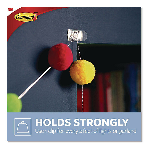 Command Damage-Free Hanging Clear Refill Strips, Value Pack Assortment: (8) Medium(0.73" x 2.75"), (8) Small (0.62" x 2.12"), 16/Pack (17200CLR16ES)
