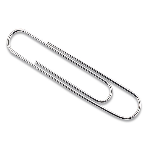 Acco Recycled Jumbo Paper Clips, Smooth, Silver, 100/Box, 50 Boxes/Carton (72525CT)