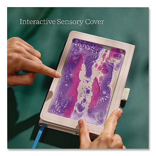 Lifelines Shake It Up Sensory Journal, Interactive Purple/Pink Color-Fusing Oil Ocean, Wide/Legal Rule, Cream Cover, (80) 8 x 5 Sheets (160110)