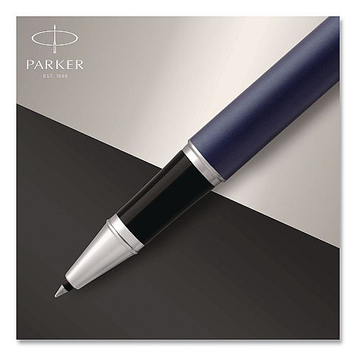 Parker IM Premium Rollerball Pen, Gift Box, Stick, Fine 0.7 mm, Black Ink, Black/Chrome Barrel (1931661)