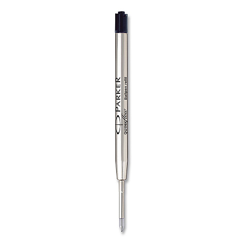 Quinkflow Refill for Parker Ballpoint Pen, Medium Conical Tip, Black Ink, 10/Pack (2119153)