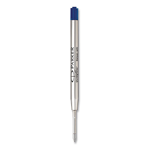 Quinkflow Refill for Parker Ballpoint Pen, Medium Conical Tip, Blue Ink, 10/Pack (2119154)