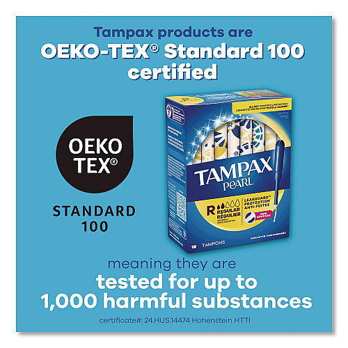 Tampax Pearl Tampons, Super Absorbency, 36/Pack (00370)