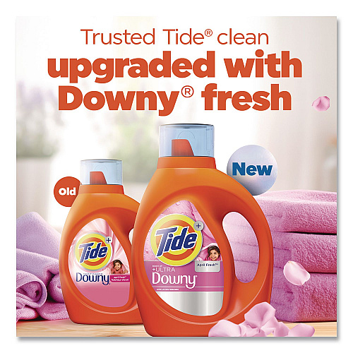 Tide Plus Boost of Ultra Downy Laundry Detergent, HE Compatible, April Fresh Scent, 73 oz Bottle (17523)