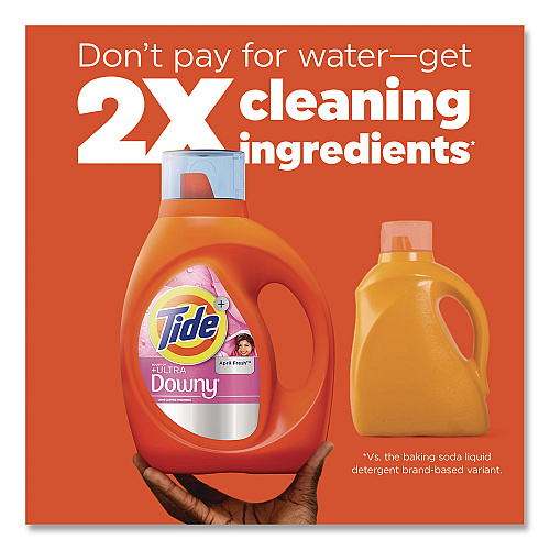 Tide Plus Boost of Ultra Downy Laundry Detergent, HE Compatible, April Fresh Scent, 73 oz Bottle (17523)