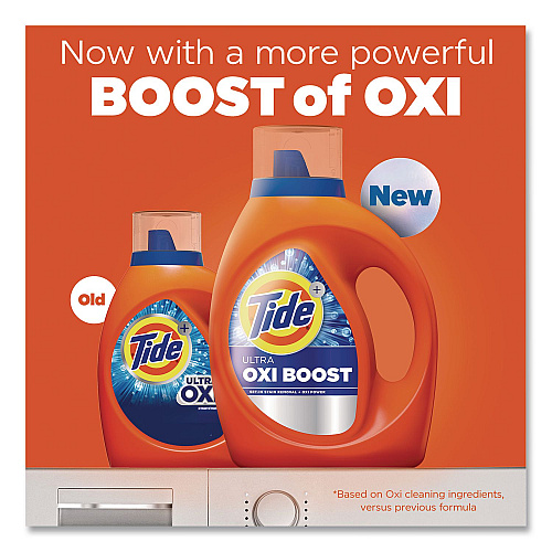 Tide Ultra OXI Boost Laundry Detergent, HE Compatible, 117 oz Bottle (17538)