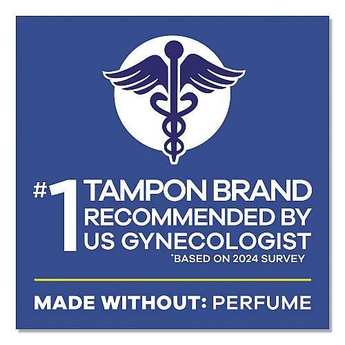 Tampax Pearl Tampons, Regular Absorbency, 50/Pack (71135)