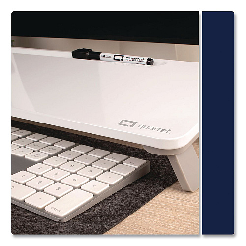 Quartet Magnetic Steel Dry Erase Desktop Computer Pad, 21 x 7.75, White Surface (Q090F01R)