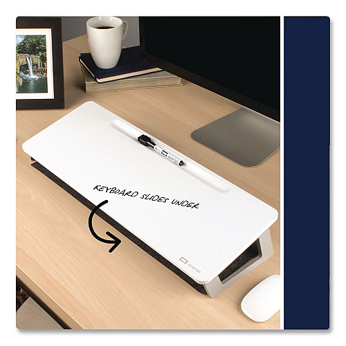 Quartet Magnetic Steel Dry Erase Desktop Computer Pad, 21 x 7.75, White Surface (Q090F01R)