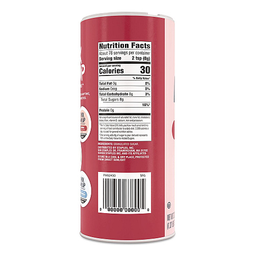 Pick Me Up Provisions Pure Sugar, 22 oz Canister, 8/Pack (PM62430)