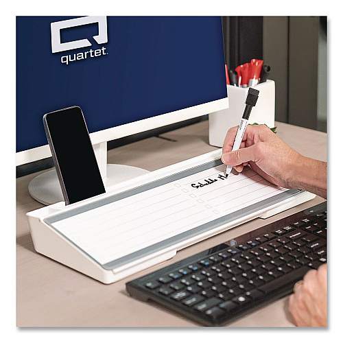 Quartet Flip-Top Glass Dry Erase Desktop Pad, 18 x 6, White Surface (Q090F04R)