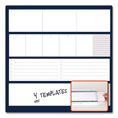 Quartet Flip-Top Glass Dry Erase Desktop Pad, 18 x 6, White Surface (Q090F04R)