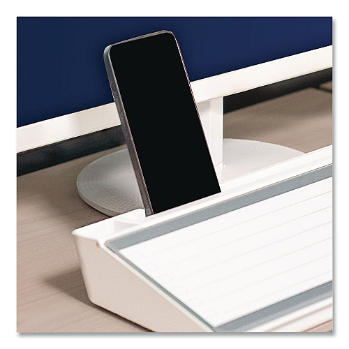 Quartet Flip-Top Glass Dry Erase Desktop Pad, 18 x 6, White Surface (Q090F04R)
