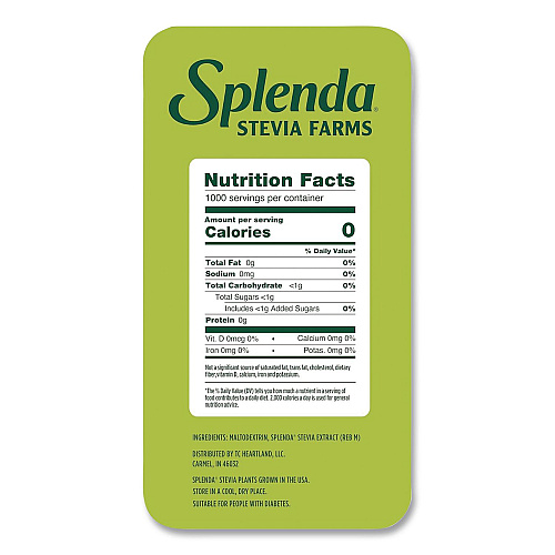 Splenda Stevia Sweetener Pack, 0.04 oz, 1,000/Carton (HFP00615)