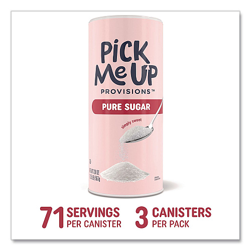 Pick Me Up Provisions Pure Sugar, 20 oz Canister, 3/Pack (PM62433)