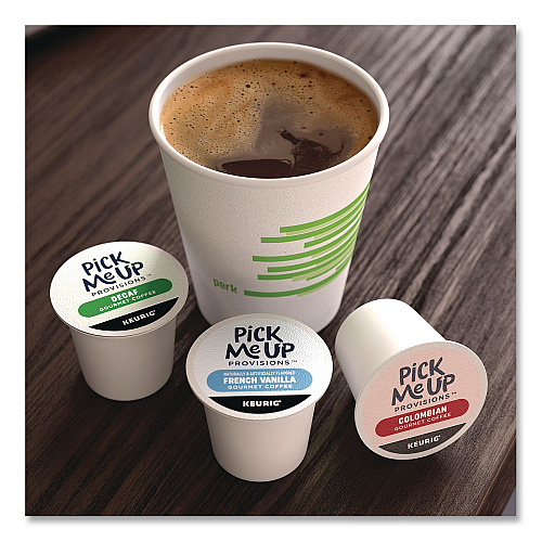 Pick Me Up Provisions Decaf Coffee K-Cups, Medium Roast, 96/Carton (PM62435CT)