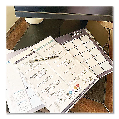Re-focus the Creative Office Premium Legal To-Do/Appointment List Pads, List Format, (30) Light Blue/Dark Blue/White Marble 8.5 x 11 Sheets, 2/Pack (BLUELEGALPAD)