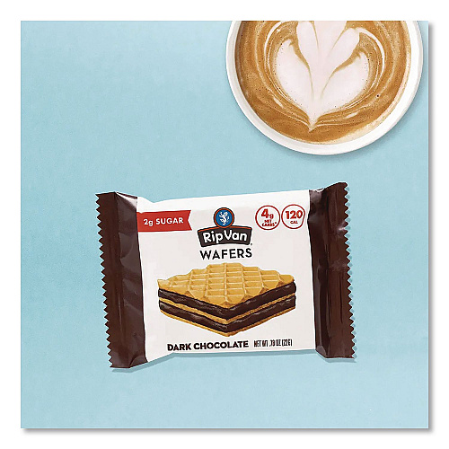 Rip Van Wafers, Dark Chocolate, 0.78 oz Packet, 16/Box (RVW70520)