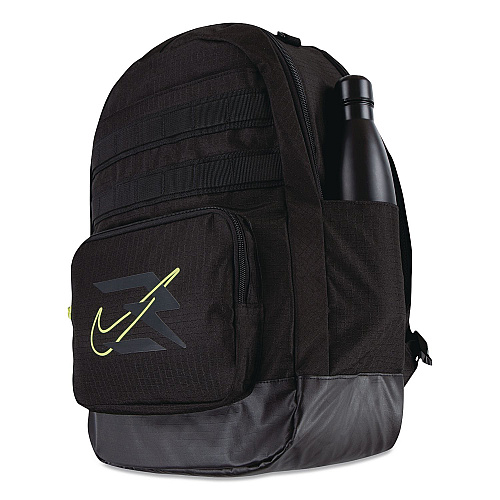 3BRAND Russell Wilson Nike Pro Laptop Backpack, Fits Devices Up to 17", 13 x 7 x 19, Black/Green (9AT047023)