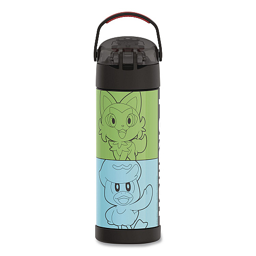 Thermos FUNtainer Pokemon Stainless Steel Vacuum Insulated Water Bottle, 16 oz, Multicolor (F42105PM6M)