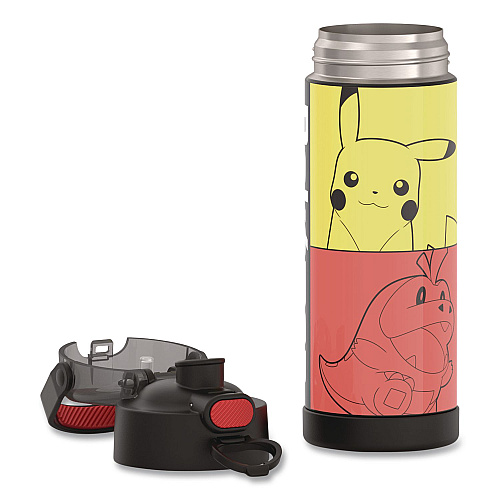 Thermos FUNtainer Pokemon Stainless Steel Vacuum Insulated Water Bottle, 16 oz, Multicolor (F42105PM6M)