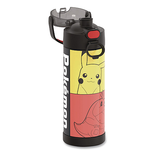 Thermos FUNtainer Pokemon Stainless Steel Vacuum Insulated Water Bottle, 16 oz, Multicolor (F42105PM6M)