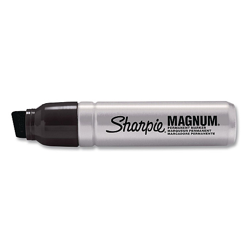Sharpie Magnum Permanent Marker, Broad Chisel Tip, Black, 72/Carton (44001CT)