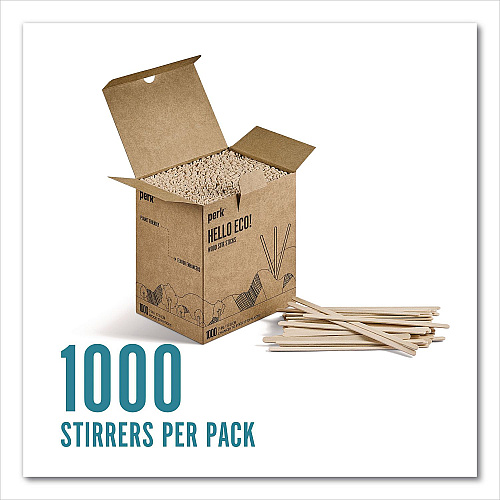 Perk Wood Stirrer, 7", 1,000/Pack (PK62345)