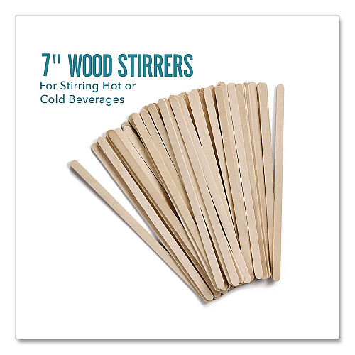 Perk Wood Stirrer, 7", 1,000/Pack (PK62345)