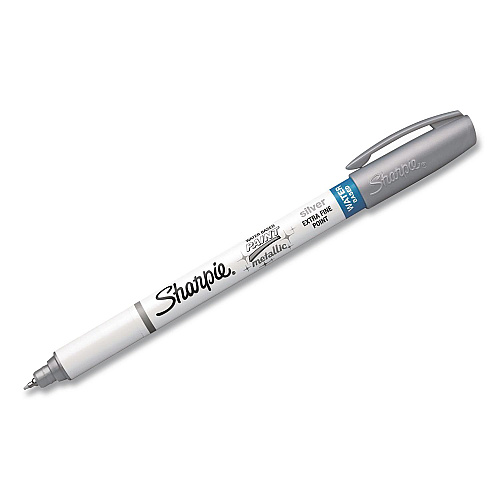 Sharpie Water-Based Paint Markers, Extra-Fine Tip, Assorted Metallic Colors, 3/Pack (1783278)