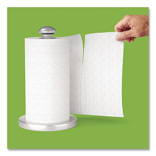 Perk Eco Recycled Paper Towels, 2-Ply, 11 x 5.9, White, 156 Sheets/Roll, 8 Rolls/Pack (PK63227)