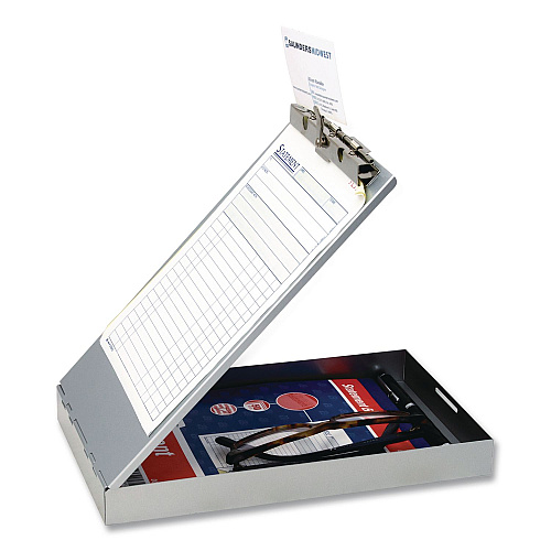 Saunders Redi-Rite Aluminum Storage Clipboard, 1" Clip Capacity, Holds 6 x 10 Sheets, Silver (SAU00213)