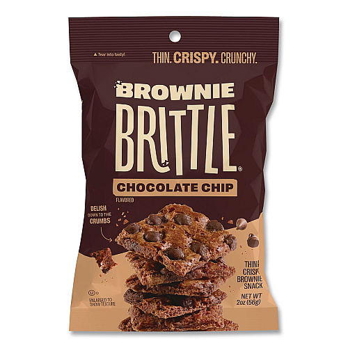 Sheila Gs Brownie Brittle Chocolate Chip Crisps, 2 oz Bag, 24/Carton (SGB01122)