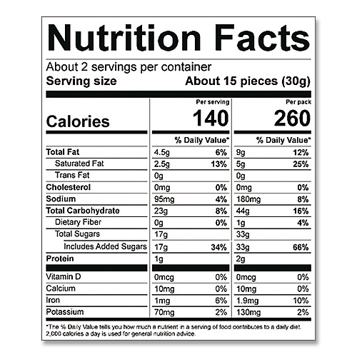 Sheila Gs Brownie Brittle Chocolate Chip Crisps, 2 oz Bag, 24/Carton (SGB01122)
