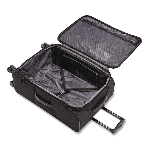 AMERICAN TOURISTER 4 KIX 2.0 Softside Spinner Suitcase, 14.5 x 9.5 x 23.5, Black (1423521041)