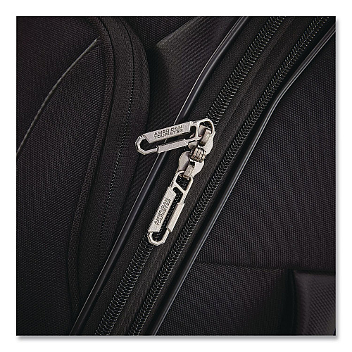AMERICAN TOURISTER 4 KIX 2.0 Softside Spinner Suitcase, 14.5 x 9.5 x 23.5, Black (1423521041)
