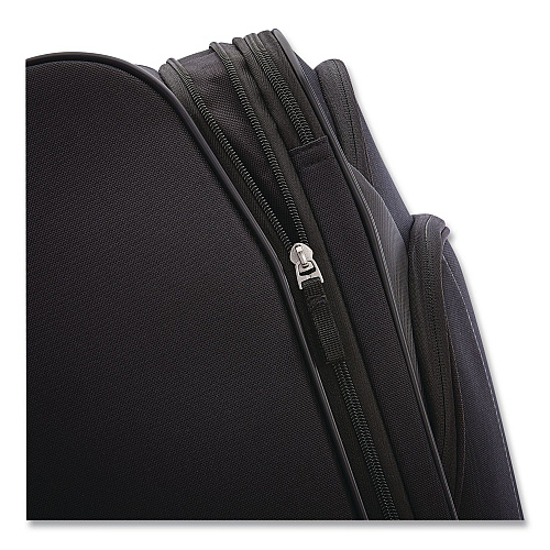 AMERICAN TOURISTER 4 KIX 2.0 Softside Spinner Suitcase, 14.5 x 9.5 x 23.5, Black (1423521041)