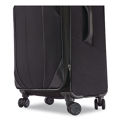 AMERICAN TOURISTER 4 KIX 2.0 Softside Spinner Suitcase, 14.5 x 9.5 x 23.5, Black (1423521041)