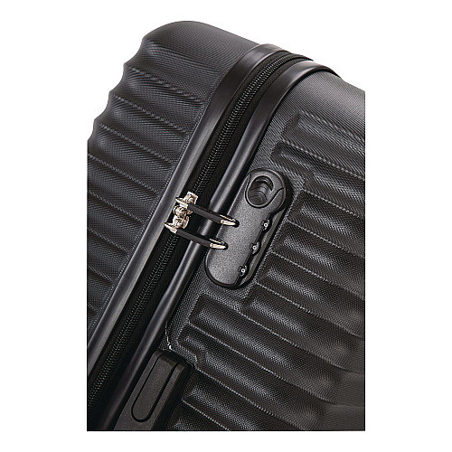 TUCCI VOYAGE Vertice ABS 2-Piece Luggage Set, Black (V000102PCBLK)