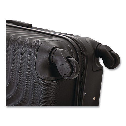 TUCCI VOYAGE Vertice ABS 2-Piece Luggage Set, Black (V000102PCBLK)