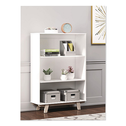 Thomasville Whitney Bookcase, Three Shelves, 31.75w x 14d x 48.25h, White (SPLSWHBKTV)