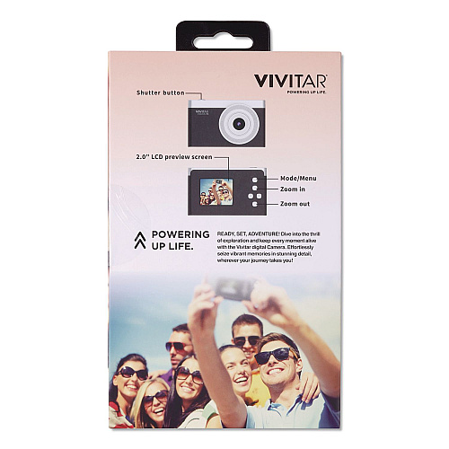 Vivitar Point Shoot Digital Camera, Black (VECXX75BLK)