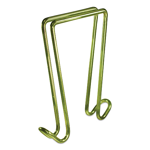 Artistic Double-Sided Coat Clip Cubicle Accessory, Metal, Brass (AOPT1309)