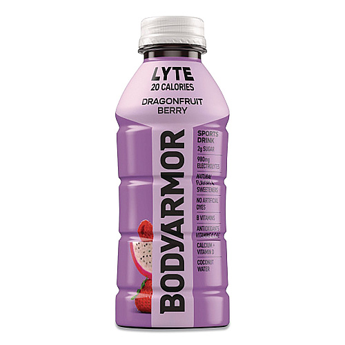 BodyArmor LYTE Sports Drink, Dragonfruit Berry, 16 oz Bottle, 12/Pack (411891)