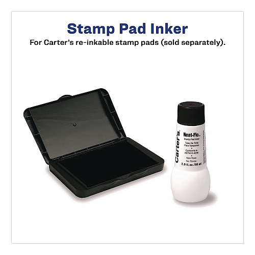 Carter's Neat-Flo Stamp Pad Inker, 2 oz Bottle, Black, 36/Carton (21448CT)