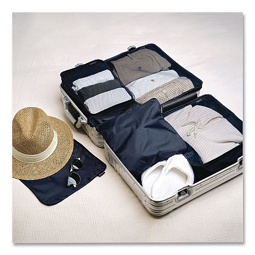 Brookstone Six-Piece Travel Pouch Set, 12.2 x 1.97 x 9.65, Blue (BNPC0001)